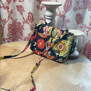 Vibrant Red and Yellow Crossbody Bag with Energetic Design